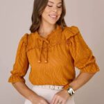 Blusa Crepe Mangas 2/4