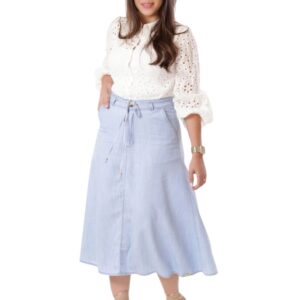 Saia Jeans Vecchi 85cm para Todas as Ocasiões