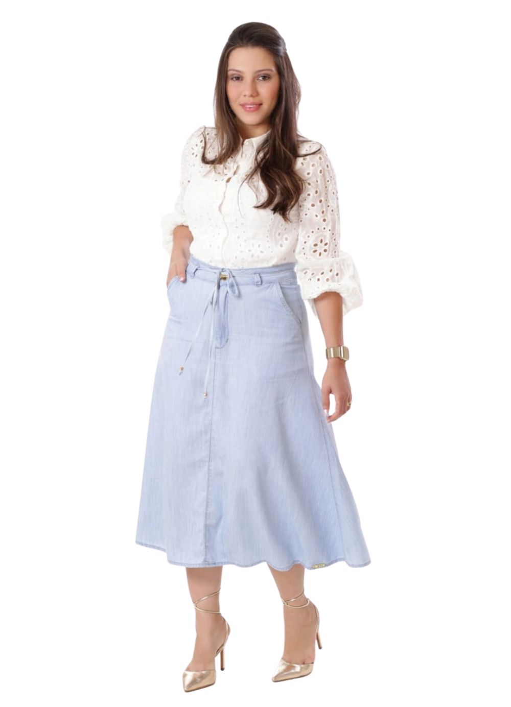 Saia Jeans Vecchi 85cm