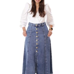 Saia Longa Moda Evangélica com Estilo Discreto 95cm Tam. 34