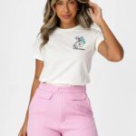 T-shirt feminina flores florescer