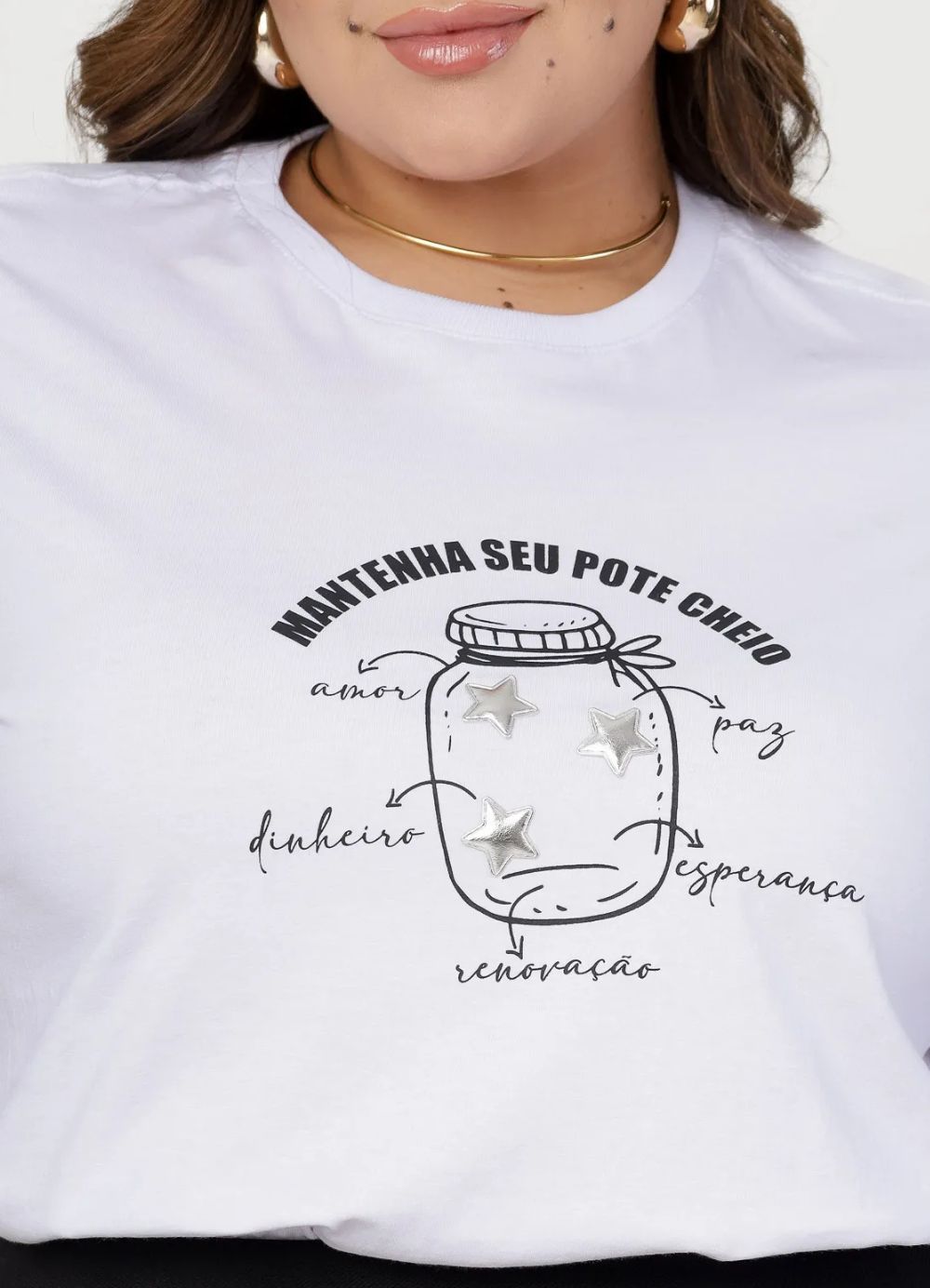 T-shirt plus size feminino