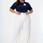 T-shirt plus size flor