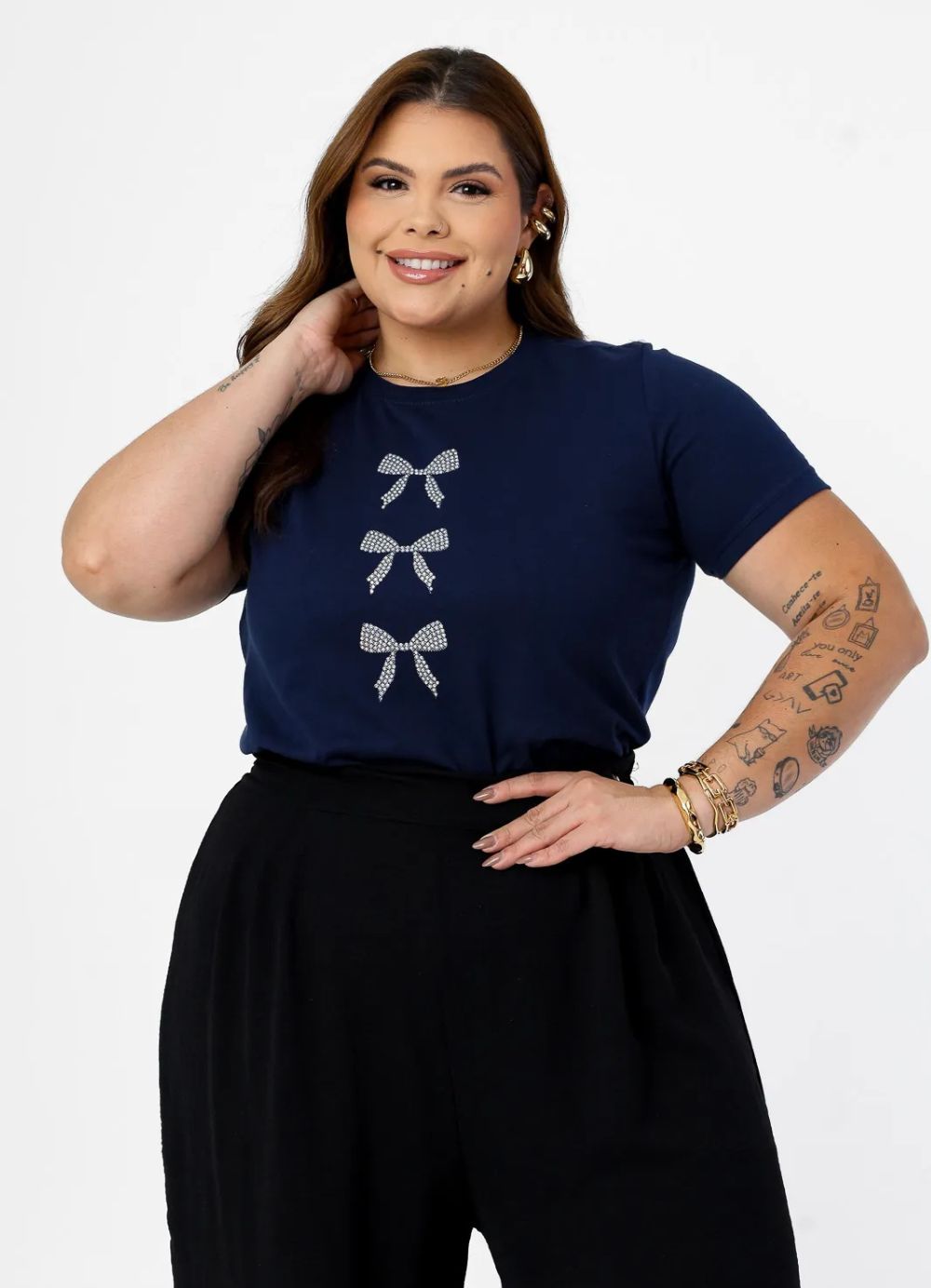 T-shirt plus size tres lacos