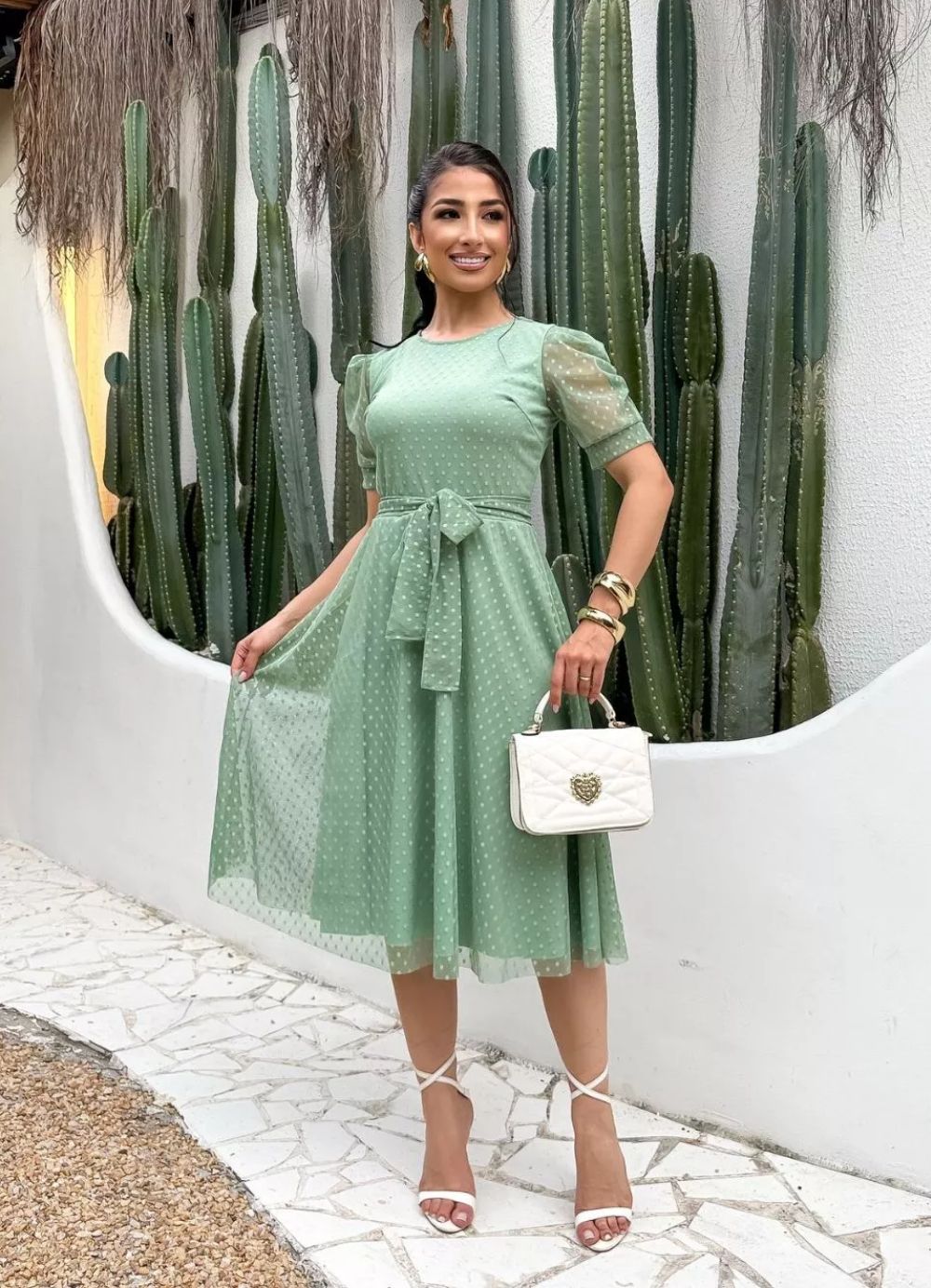 Vestido Godê Moda Evangélica