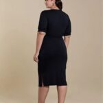 Vestido Midi De Viscolycra Com Lastex