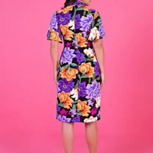 Chemise Plus Size de Visco Slub Estampa Floral Tam. G3