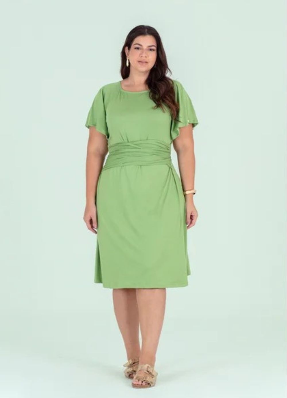 vestido de suede