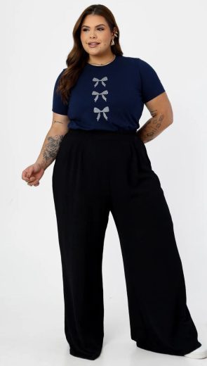 T-shirt plus size tres lacos