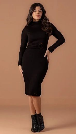 Vestido Midi de Tricô