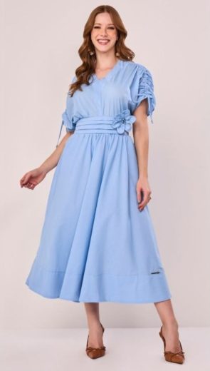 Vestido feminino tricoline
